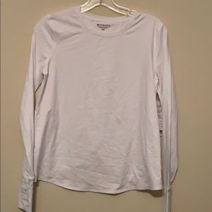 Athleta white open flap back